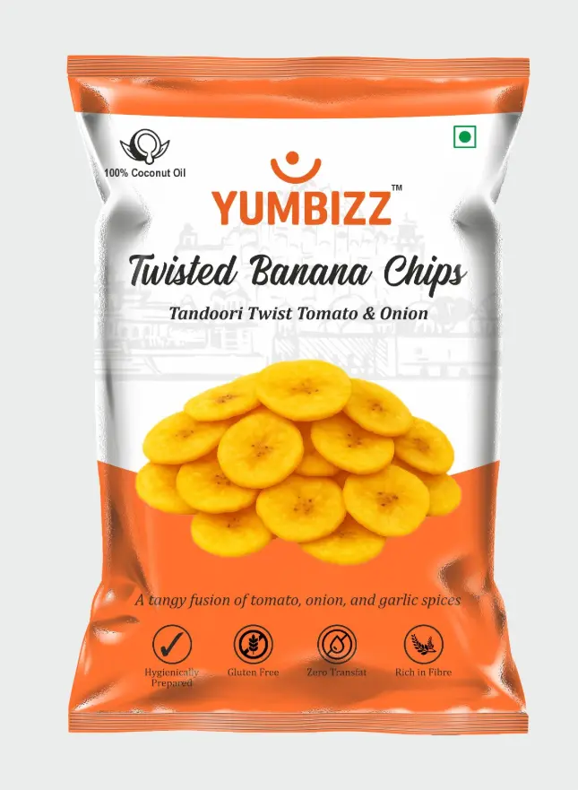 Twisted Banana Chips 50grm.